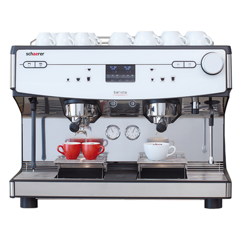 Schaerer Barista Siebträger Kaffeevollautomat mit automatischem Mahlen und Tampern