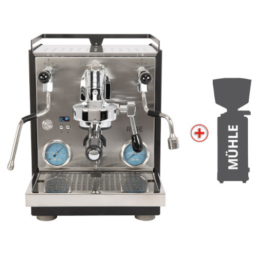 Profitec Ride Dualboiler Siebträgermaschine mit Kaffeemühle Bundle Set schwarz