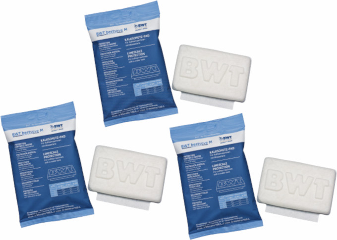 BWT bestsave M Kalkschutz-Pads 3er Pack für Kaffeemaschinen Wassertank