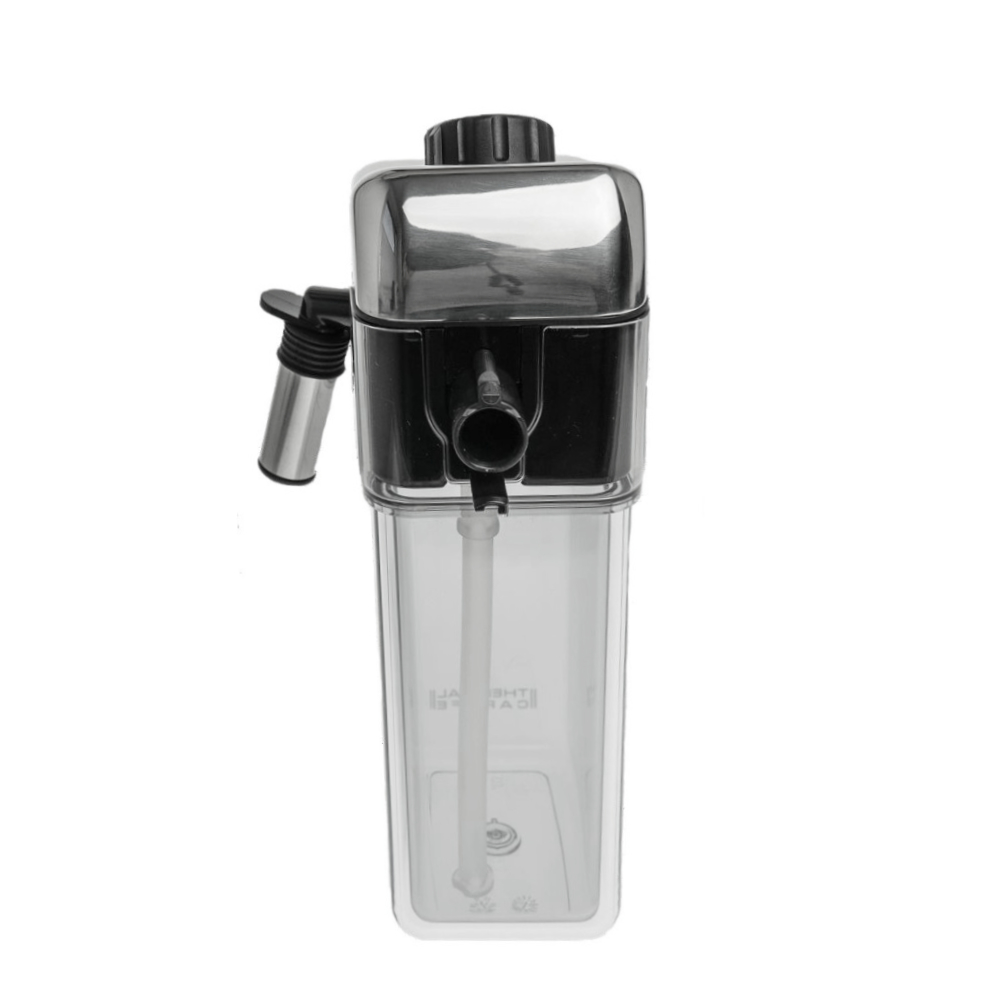 DeLonghi Milchbehälter ECAM 656.55.ms mit transparentem Kunststoff und metallisiertem Deckel