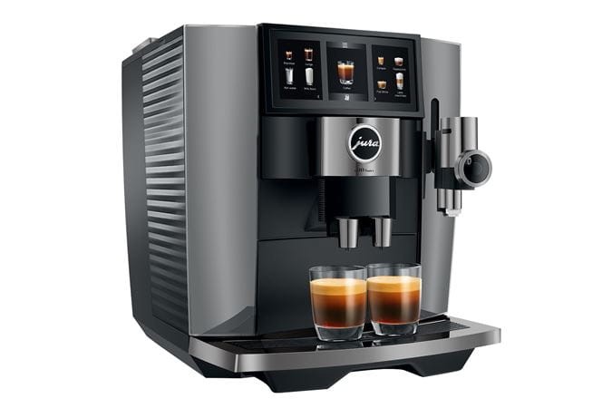 JURA J10 Twin Diamond Onyx Kaffeevollautomat mit zwei Mahlwerken und Touch-Display
