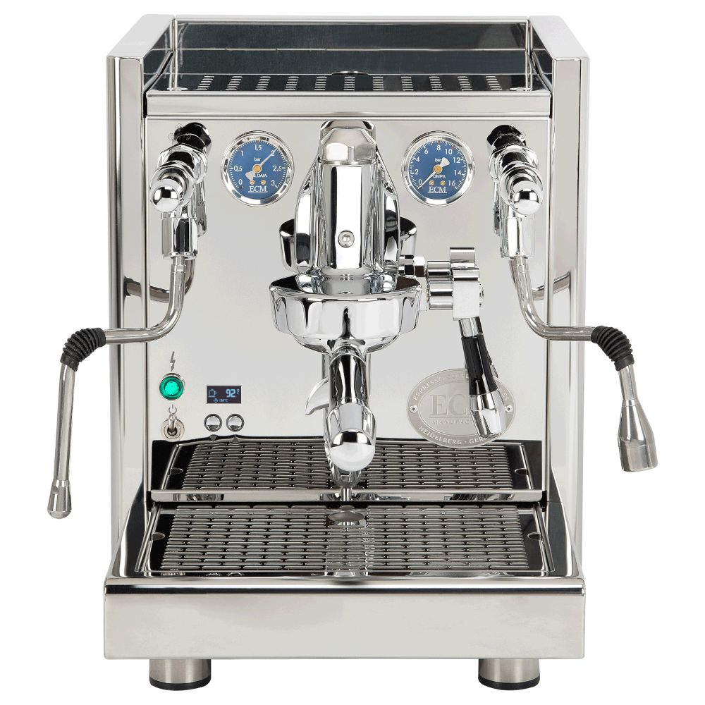 ECM Technika VI PID Dualboiler Siebträgermaschine aus poliertem Edelstahl