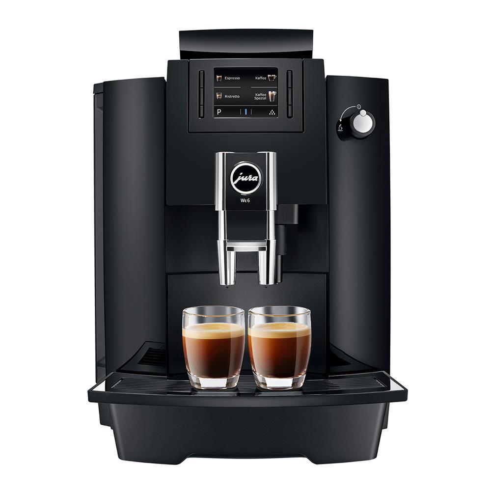 JURA WE6 piano black Kaffeevollautomat mit elegantem schwarzen Design