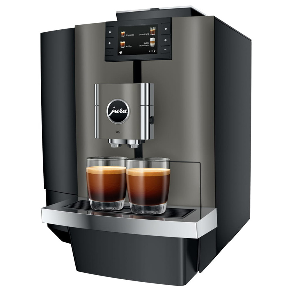 JURA X10c Profi-Kaffeevollautomat in Dark Inox mit 3,5 Zoll Display für Büros