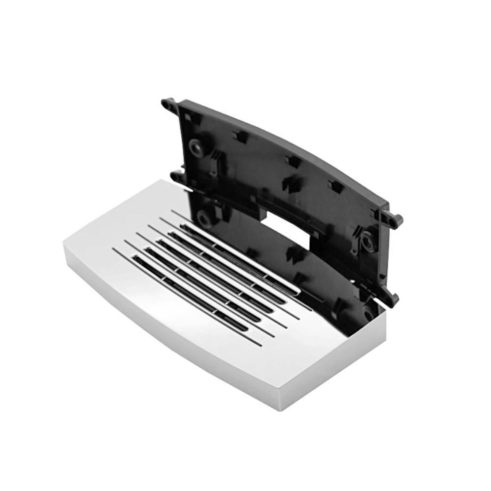 Jura Tassenplattform Z10 in Silber mit rückwärtigem Gehäuseteil für Kaffeevollautomaten