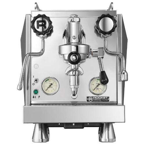 Rocket Espresso Giotto Cronometro V Siebträgermaschine aus Edelstahl mit E61-Brühgruppe