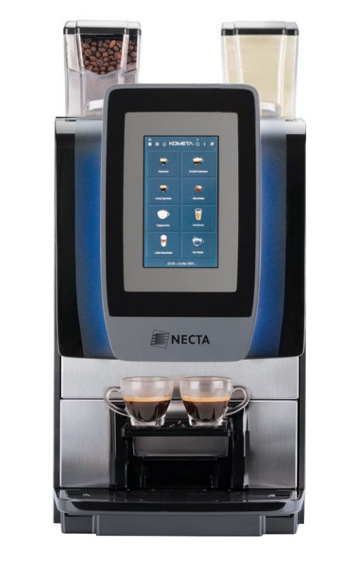Necta Kometa 1ES 1IN Kaffeevollautomat mit 7-Zoll-Display und elegantem Design