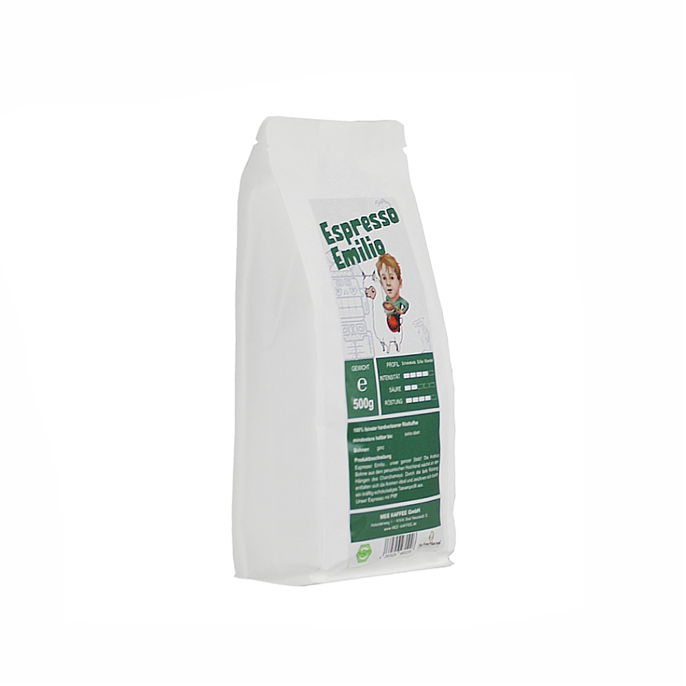 Mee Kaffee Emilio Pacha Mama Peru 500g Arabica Espresso Bohnen aus peruanischem Hochland