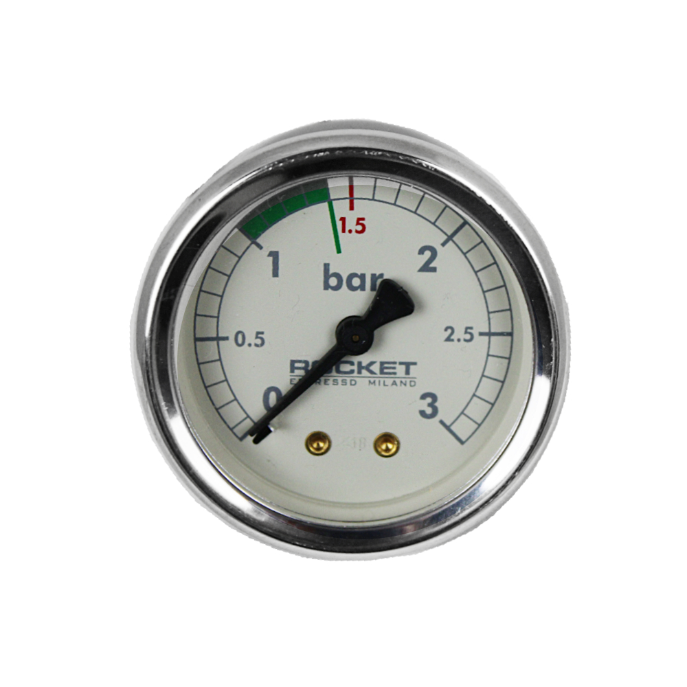 Rocket Espresso Boiler Gauge Plus V3 Manometer mit 0-3 bar Skala und 1/4 Zoll Anschluss