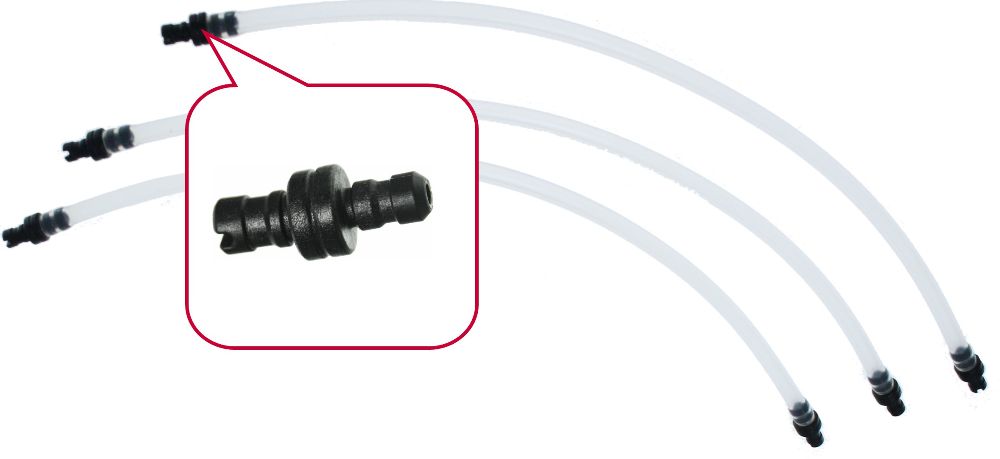 Miele Milchansaugschlauch Set 3er Pack mit Anschlussnippeln für Kaffeevollautomaten