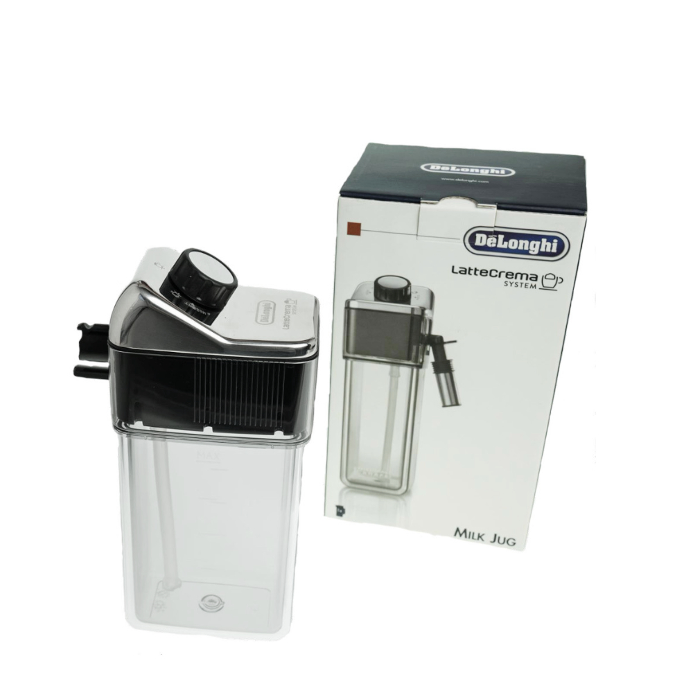 DeLonghi Milchbehälter ECAM 656.55.ms mit transparentem Kunststoff und metallisiertem Deckel
