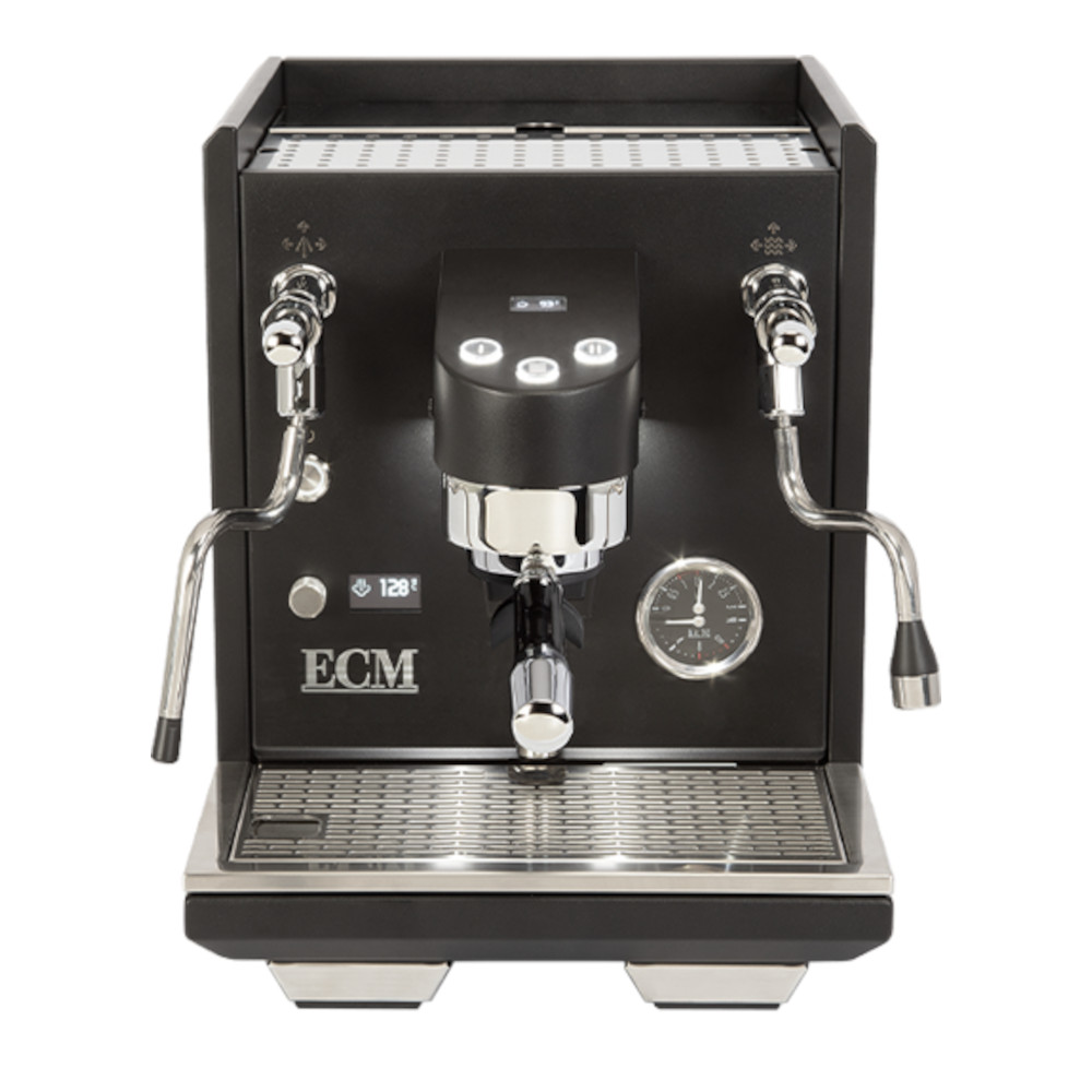 ECM Estetika Exclusive Line Siebträgermaschine in mattschwarz mit Dualboiler