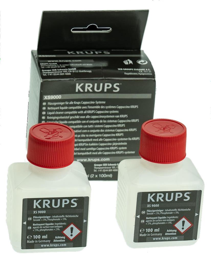Krups Reiniger XS900010 für Cappuccino Düsen - 2 Flaschen à 100ml Milchsystemreiniger