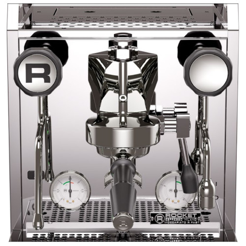 Rocket Espresso Mozzafiato R Fast Siebträgermaschine in schwarz mit OLED Display