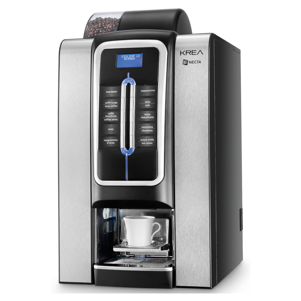 Necta Krea Kaffeevollautomat 2020 gebraucht mit LED-Beleuchtung und Chromrahmen