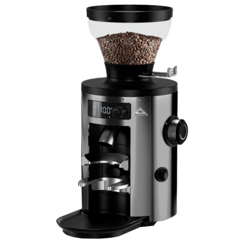 Mahlkönig X54 Kaffeemühle in schwarz-chrom mit LED-Display und 250g Bohnenbehälter