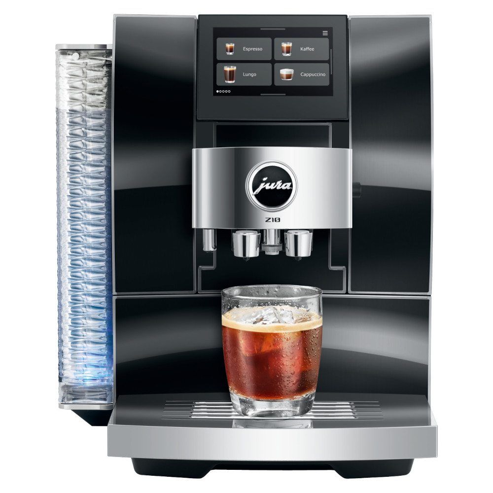 JURA Z10 Diamond Black Kaffeevollautomat mit Touchscreen Display und eleganter Aluminiumfront