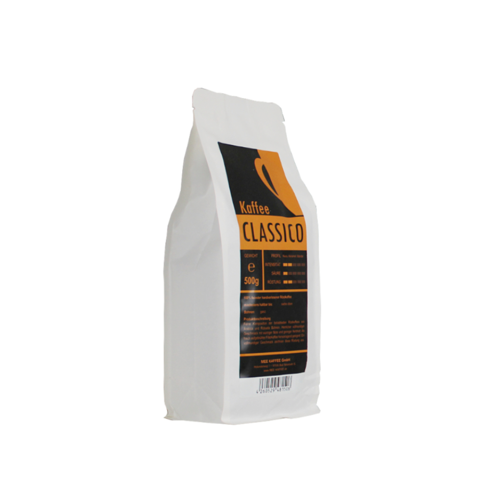 Mee Kaffee Classico 500g Kaffeebohnen mit Haselnuss-Karamell-Aroma für Vollautomaten