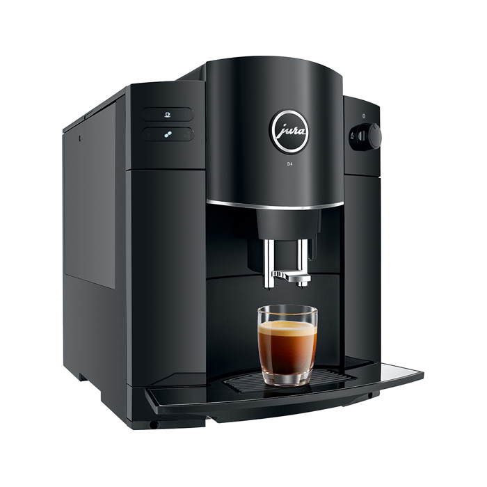 JURA D4 Piano Black Kaffeevollautomat in elegantem schwarzen Design