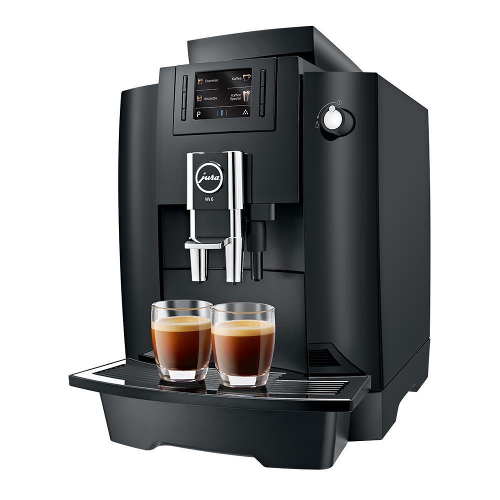 JURA WE6 piano black Kaffeevollautomat mit elegantem schwarzen Design