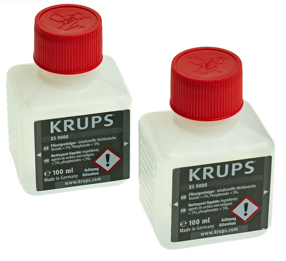 Krups Reiniger XS900010 für Cappuccino Düsen - 2 Flaschen à 100ml Milchsystemreiniger