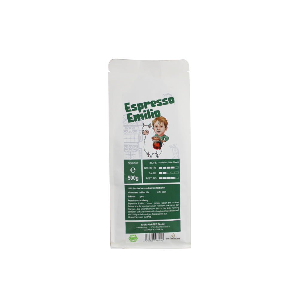 Mee Kaffee Emilio Pacha Mama Peru 500g Arabica Espresso Bohnen aus peruanischem Hochland