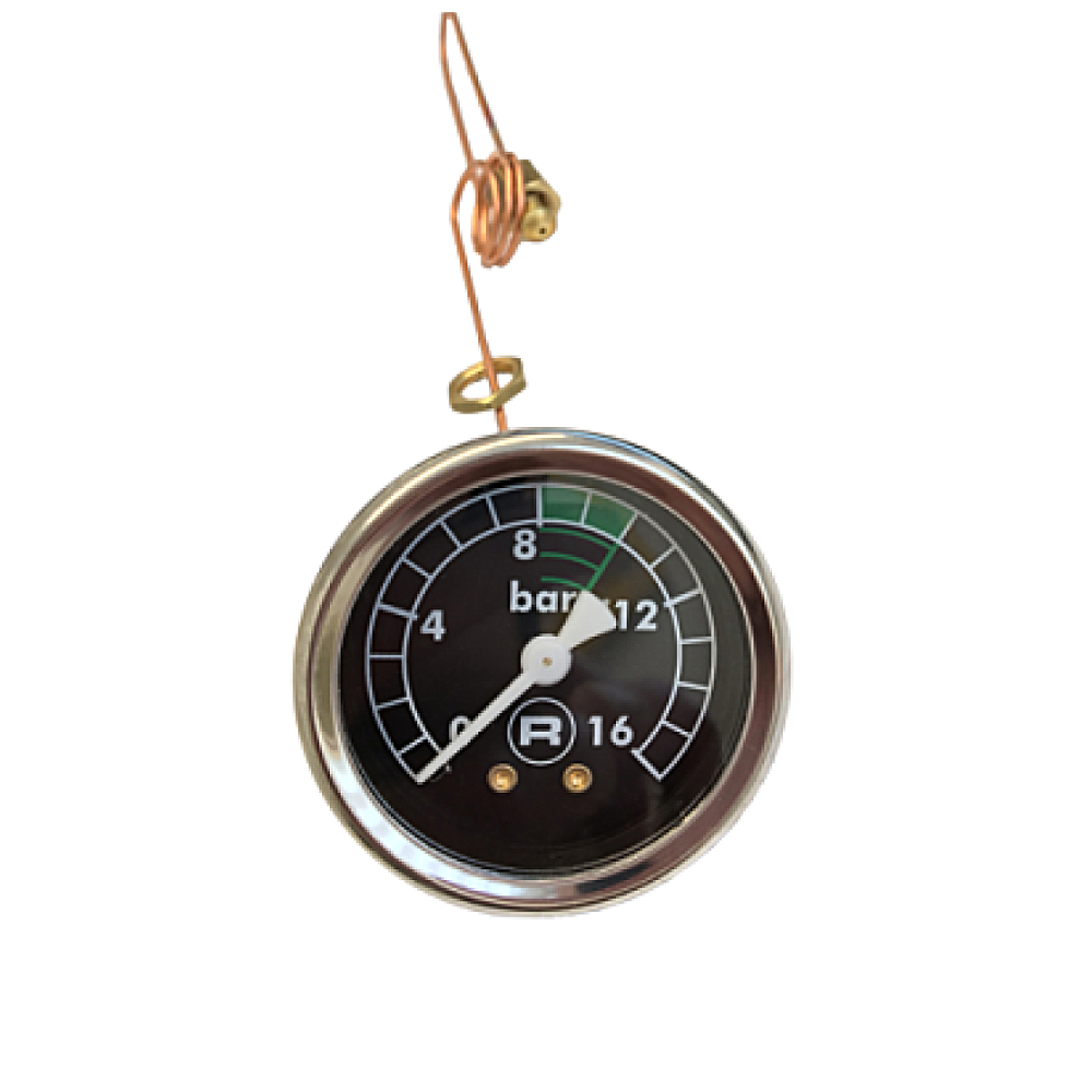 Rocket Espresso Pumpenmanometer 0-16 bar schwarz mit Logo für Giotto Cellini V2