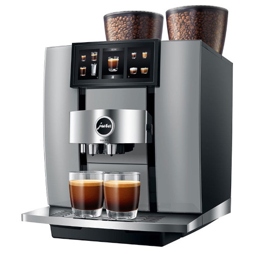 JURA GIGA W10 Diamond Silver Premium Kaffeevollautomat mit Panorama Display