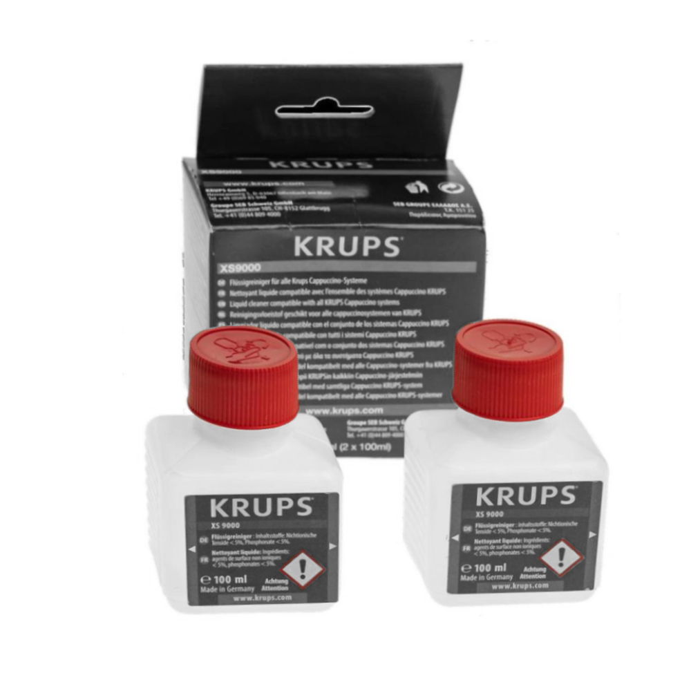 Krups Reiniger XS900010 für Cappuccino Düsen - 2 Flaschen à 100ml Milchsystemreiniger