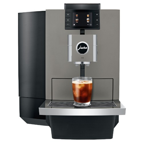 JURA X10 Dark Inox Kaffeevollautomat mit 36 Spezialitäten für Gastronomie und Gewerbe