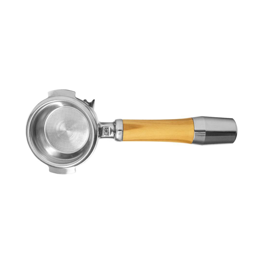 ECM Griffset aus Olivenholz mit Filterträgern und Griffen für Kippventil Espressomaschinen