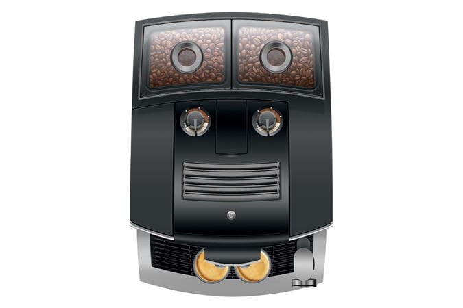 JURA J10 Twin Diamond Onyx Kaffeevollautomat mit zwei Mahlwerken und Touch-Display