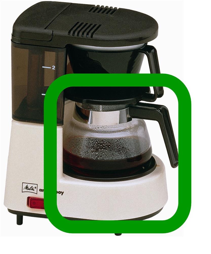 Melitta Glaskanne Aromaboy II schwarz Ersatzkanne für Filterkaffeemaschine