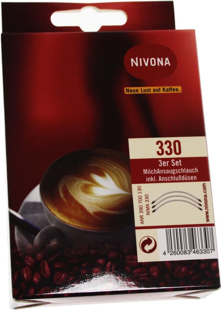 rotel Milchansaugschlauch 3er Set aus Silikon mit Anschlussdüsen für Kaffeevollautomaten