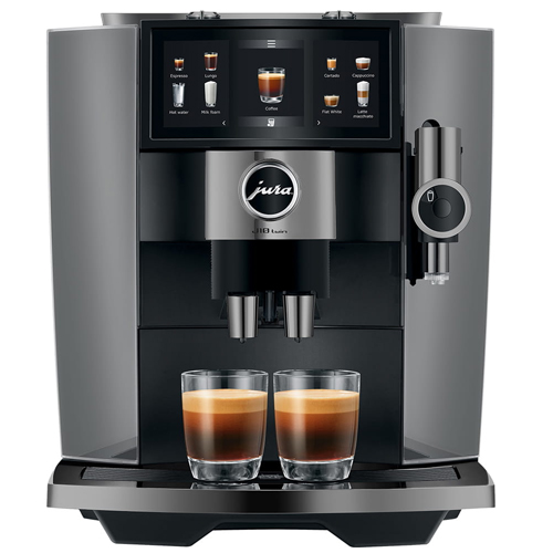 JURA J10 Twin Diamond Onyx Kaffeevollautomat mit zwei Mahlwerken und Touch-Display