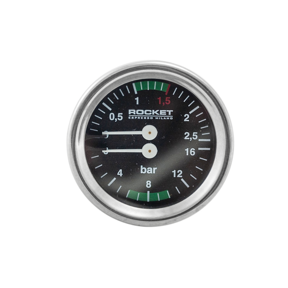 Rocket Espresso Boiler Pumpenmanometer 60mm mit Doppelskala für Druckmessung