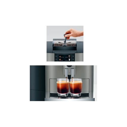 JURA X4 (EA) Dark Inox Kaffeevollautomat mit Farbdisplay und elegantem Design