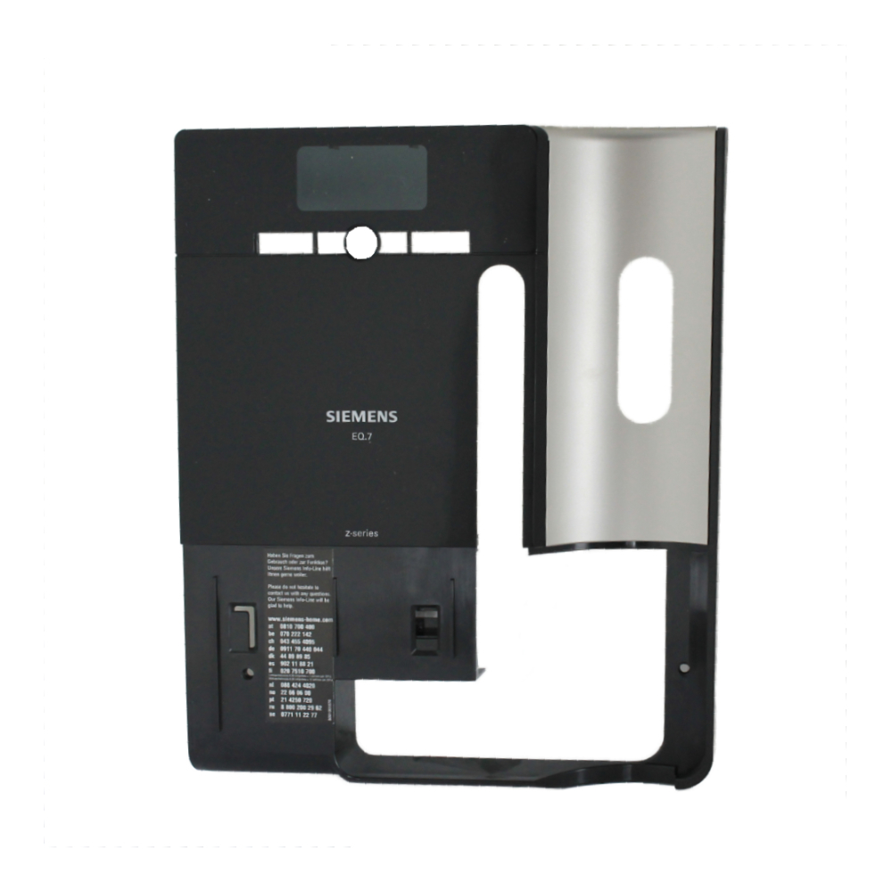 Siemens EQ.7 Front Abdeckplatte klavierlack silber für Kaffeevollautomat
