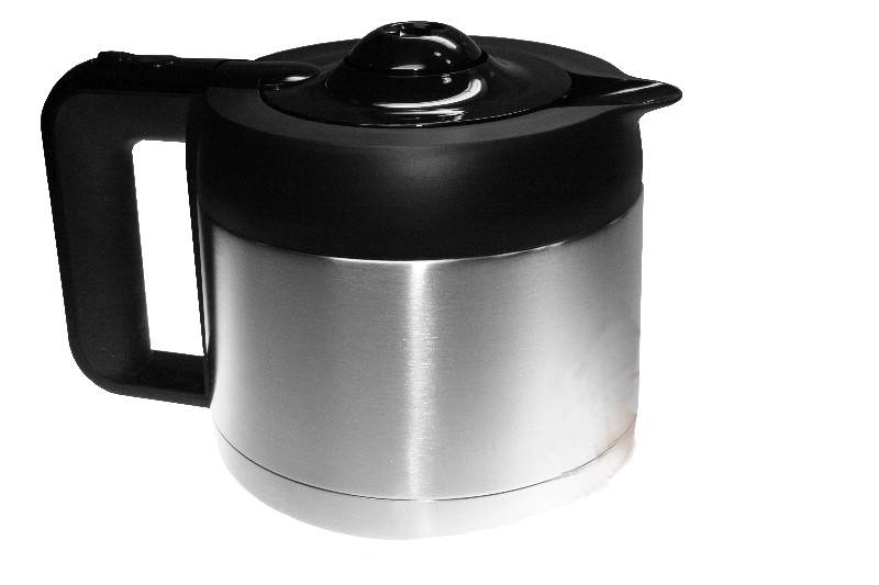 Siemens Thermokanne Edelstahl 702189 - silberne Ersatz-Kaffeekanne mit Soft-Touch-Griff