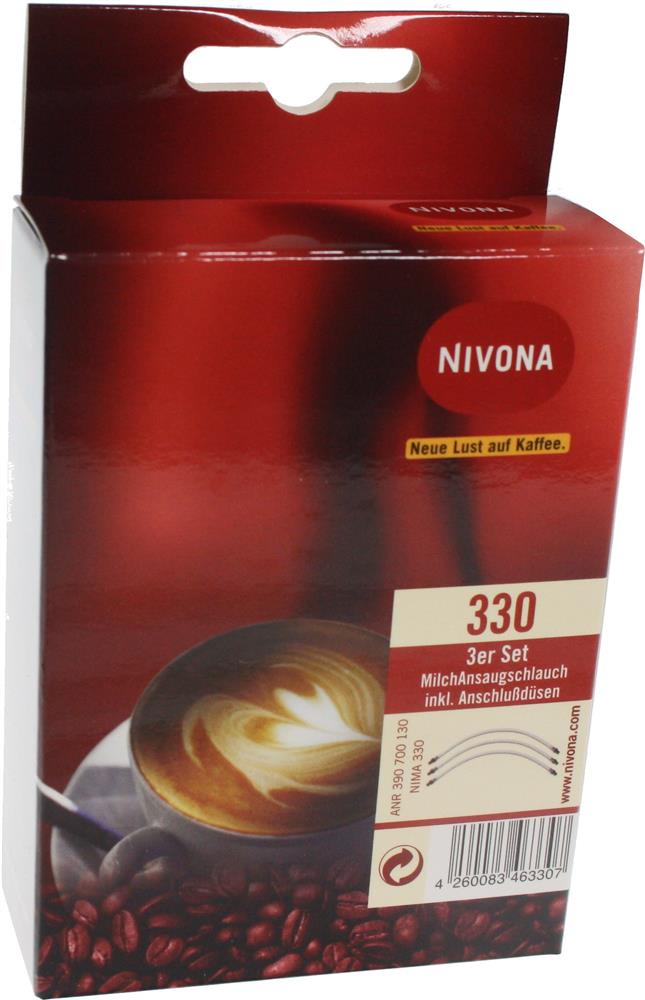 rotel Milchansaugschlauch 3er Set aus Silikon mit Anschlussdüsen für Kaffeevollautomaten