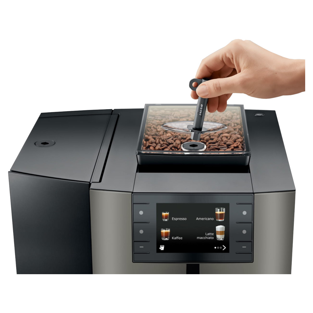JURA X10c Profi-Kaffeevollautomat in Dark Inox mit 3,5 Zoll Display für Büros